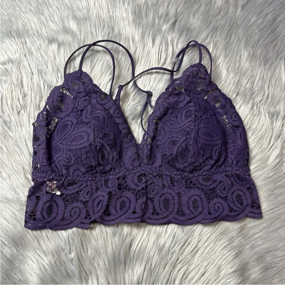 Pink Victorias Secret Lace Bralette Purple Size Large